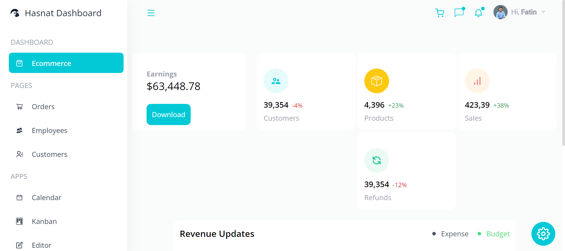 Admin Dashboard - Modern High-functioning with Themes